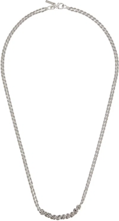Emanuele Bicocchi Silver Crochet Necklace