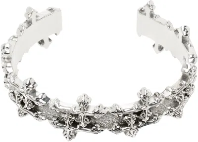 Emanuele Bicocchi Silver Crosses Bangle Bracelet
