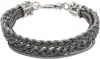 Emanuele Bicocchi Silver Double Braided Bracelet In Silver