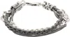 Emanuele Bicocchi Silver Double Braided Chain Bracelet In Silver