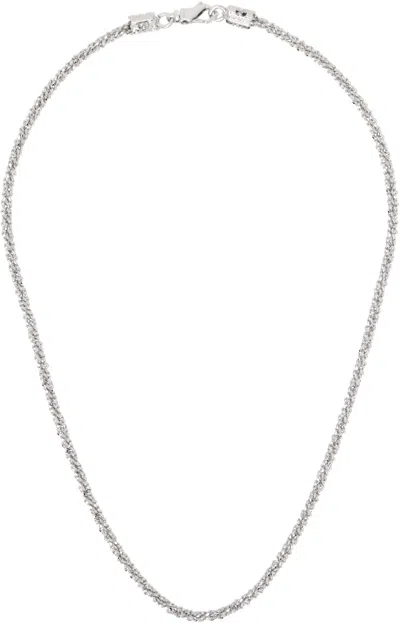 Emanuele Bicocchi Margarita Twisted Chain Necklace In Silver