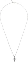 Emanuele Bicocchi Silver Fleury Cross Necklace In Silver
