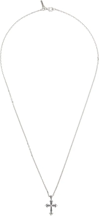 Emanuele Bicocchi Silver Fleury Cross Necklace