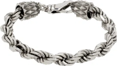 Emanuele Bicocchi Silver French Rope Medium Bracelet