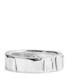 Emanuele Bicocchi Silver Hammered Band Ring In Multi