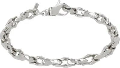 Emanuele Bicocchi Silver Hammered Chain Bracelet