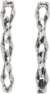 Emanuele Bicocchi Silver Hammered Chain Earrings
