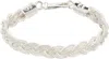 Emanuele Bicocchi Silver Ice Flat Braided Bracelet In Silver