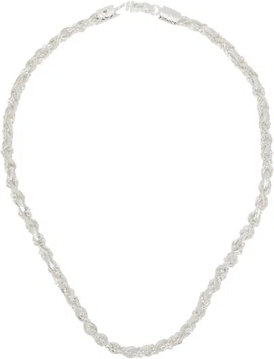 Emanuele Bicocchi Silver Ice Round Braid Necklace