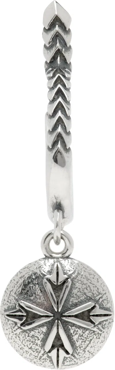 Emanuele Bicocchi Silver Logo Coin Single Earring
