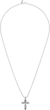 Emanuele Bicocchi Silver Medium Cross Necklace In Silver