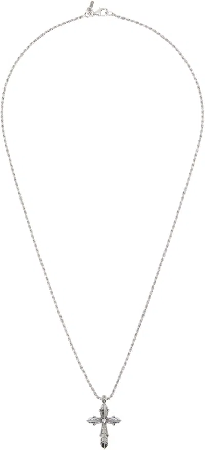 Emanuele Bicocchi Silver Medium Cross Necklace