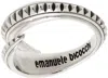 Emanuele Bicocchi Silver Pyramid Spiral Ring In Silver