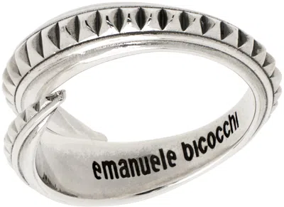 Emanuele Bicocchi Silver Pyramid Spiral Ring