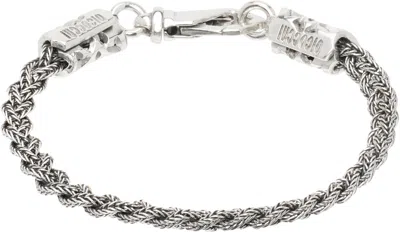 Emanuele Bicocchi Silver Tiny Braided Bracelet
