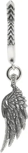 Emanuele Bicocchi Silver Wing Single Earring In Silver