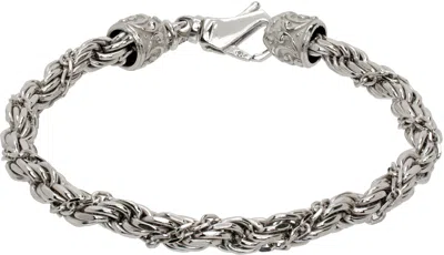 Emanuele Bicocchi Silver Wrapped Rope Chain Bracelet