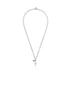 Emanuele Bicocchi Skull And Cross Necklace In Gray