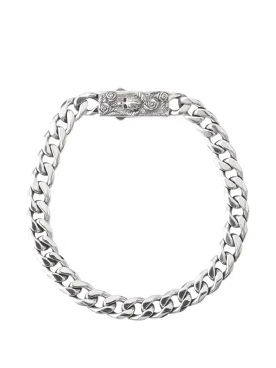 Emanuele Bicocchi Skull Box-clasp Chain Bracelet In Neutral