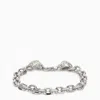 Emanuele Bicocchi Silver 925 Skull Chain Bracelet In Metallic