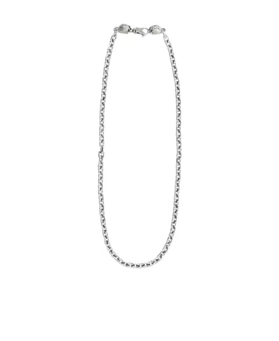 Emanuele Bicocchi Skull Chain Necklace In Metallic