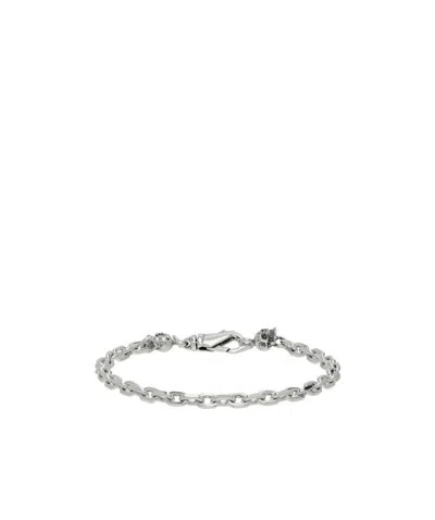 Emanuele Bicocchi Skull-charm Chain Bracelet In Gray