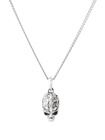 Emanuele Bicocchi Skull Necklace In Metallic