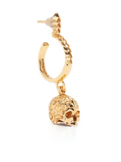 Emanuele Bicocchi Skull Pendant Earring In Gold