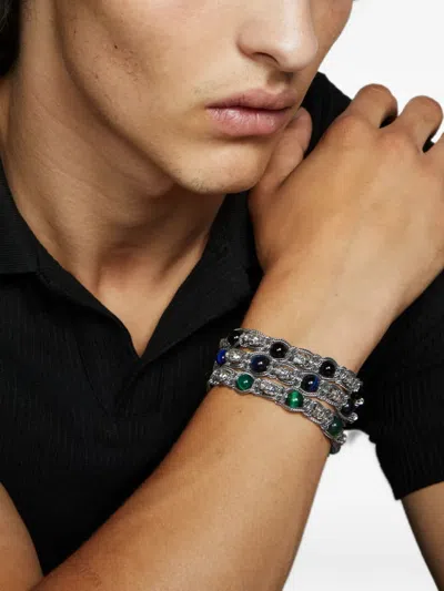 Emanuele Bicocchi Skull-bead Bracelet In Yellow