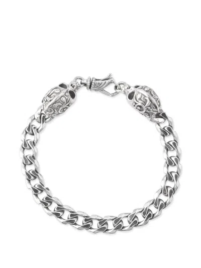 Emanuele Bicocchi Skull-detail Bracelet In Metallic