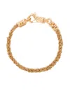 Emanuele Bicocchi Slim Braided Bracelet In Gold