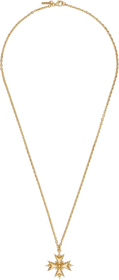 Emanuele Bicocchi Small Crest Necklace In Gold