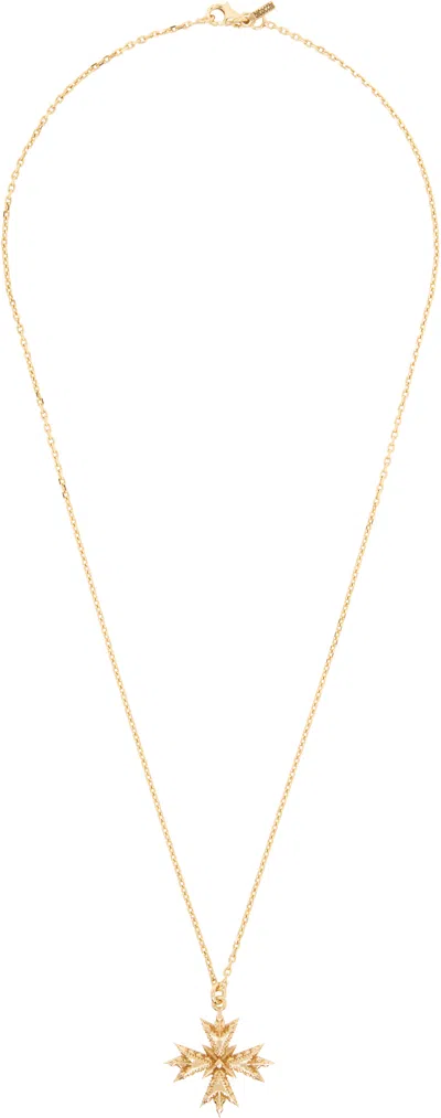 Emanuele Bicocchi Small Crest Necklace In Gold