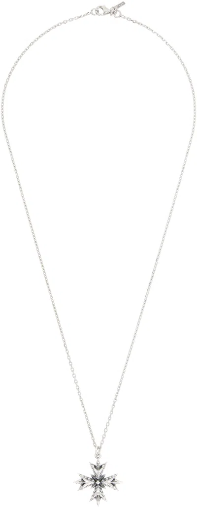 Emanuele Bicocchi Small Crest Necklace In Green