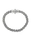 Emanuele Bicocchi Small Diamond-cut Flat Braided Bracelet In White