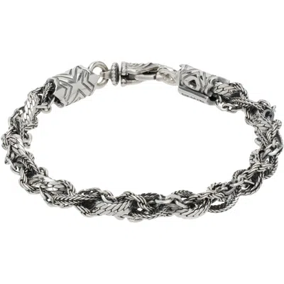 Emanuele Bicocchi Small Round Braid Bracelet In Silver