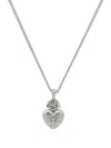 Emanuele Bicocchi Sacred Heart Necklace In 银色