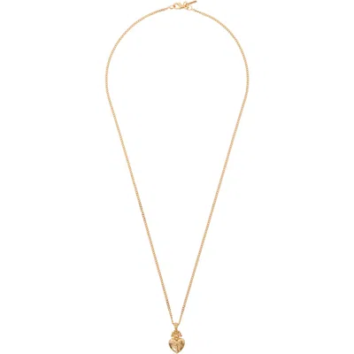 Emanuele Bicocchi Small Sacred Heart Necklace In Gold