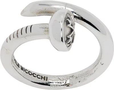 Emanuele Bicocchi Spiral Crest Ring In Silver
