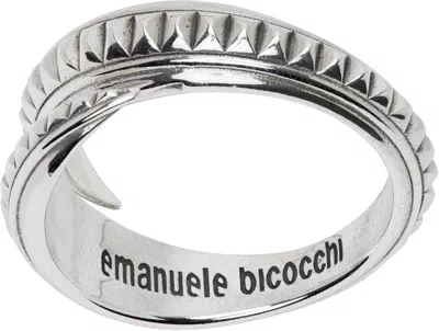 Emanuele Bicocchi Spiral Stud Ring In Silver
