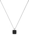Emanuele Bicocchi Square Onyx Pendant Necklace In Silver