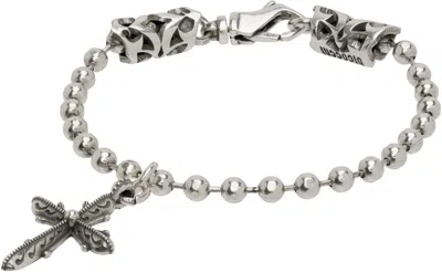 Emanuele Bicocchi Ssense Exclusive Cross Charm Bracelet In Metallic