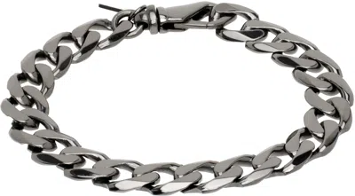Emanuele Bicocchi Ssense Exclusive Gunmetal Edge Bracelet