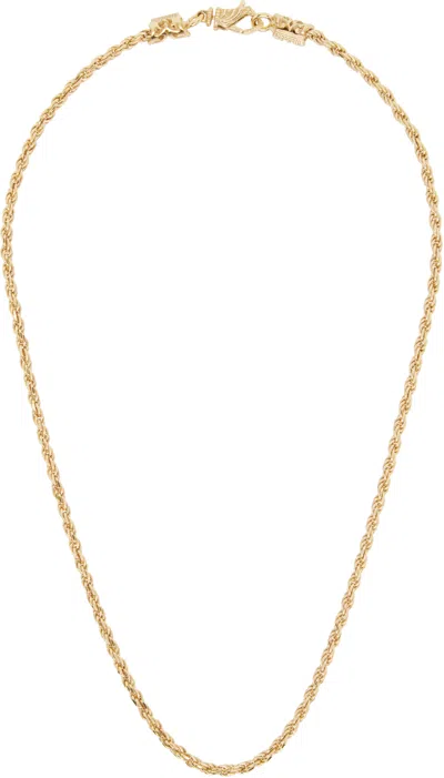 Emanuele Bicocchi Ssense Exclusive Knots Necklace In Gold
