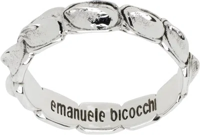 Emanuele Bicocchi Ssense Exclusive Silver Croc Ring
