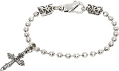 Emanuele Bicocchi Ssense Exclusive Silver Cross Charm Bracelet