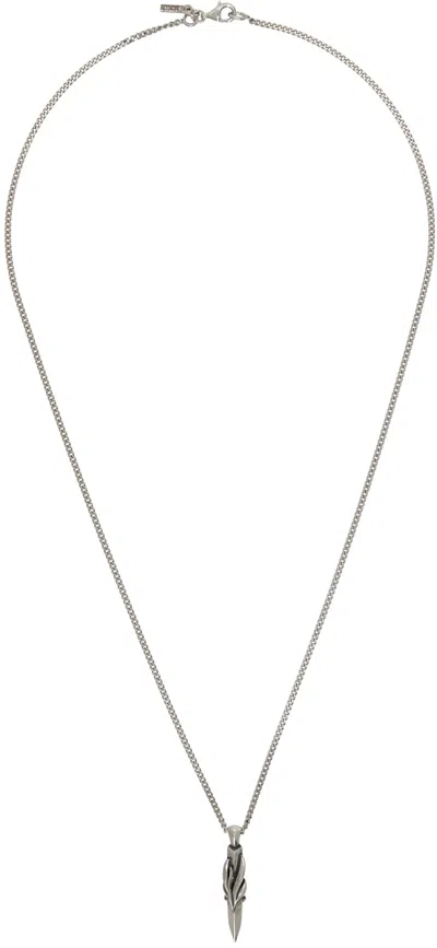 Emanuele Bicocchi Ssense Exclusive Silver Dagger Necklace