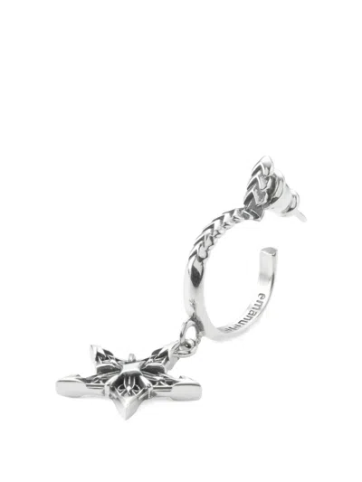 Emanuele Bicocchi Star Drop Earrings In Silver