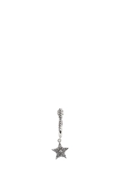 Emanuele Bicocchi Stella Notre Dame Hoop Earring In Silver