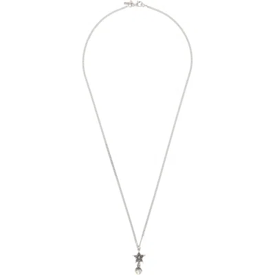 Emanuele Bicocchi Stella Pearl Pendant Necklace In Silver